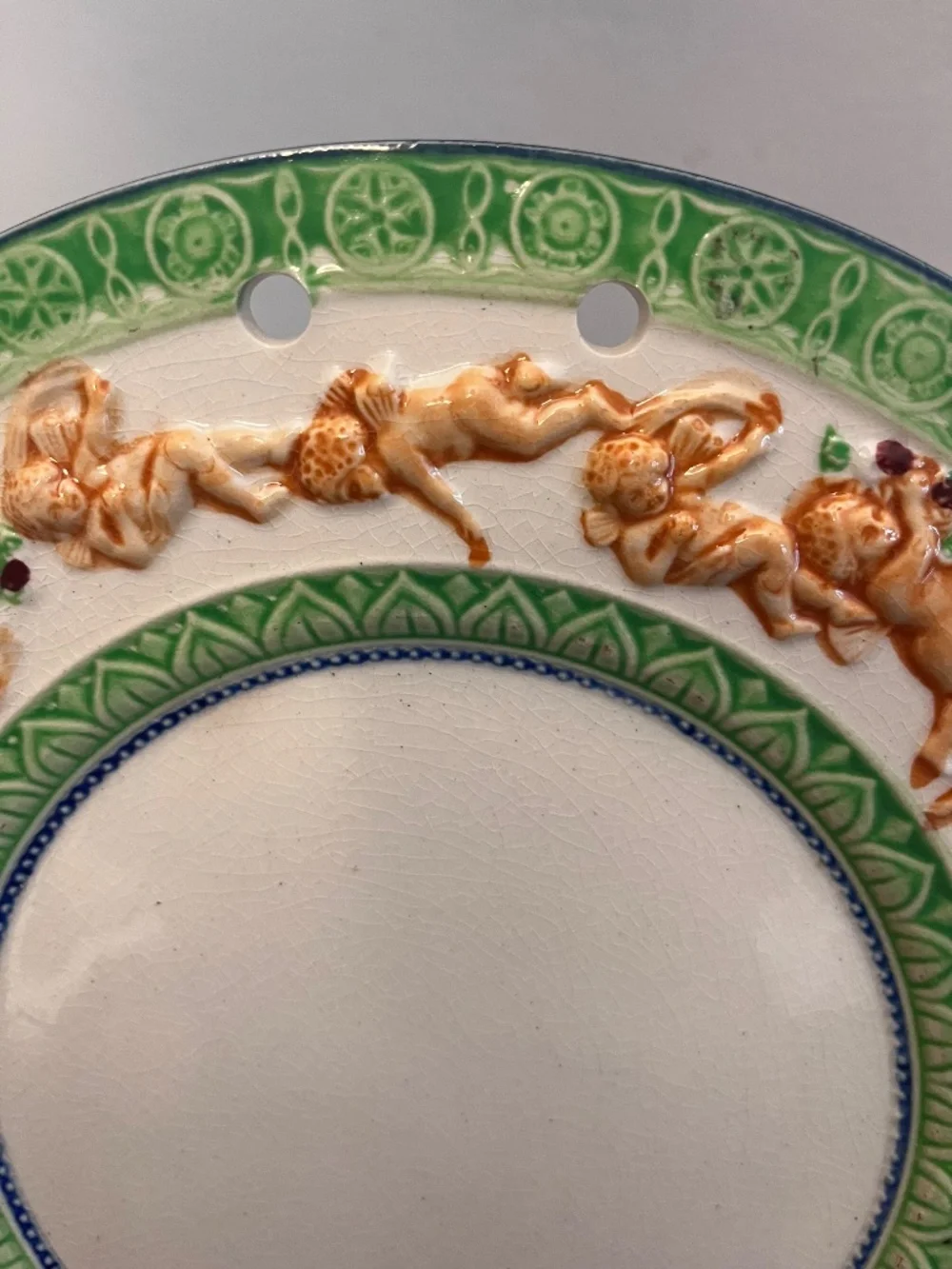 Stunning Vintage Made in Japan Cherub Wall Hanging Plate – 10.25”